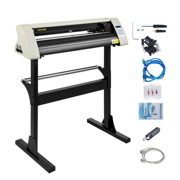 STAWAY 28 Inch Vinyl Cutter Machine - Professional Cutting Plotter Bundle with Adjustable Speed, LCD Display, Signmaster Software & Sturdy Stand for Stickers, Decals, Signage