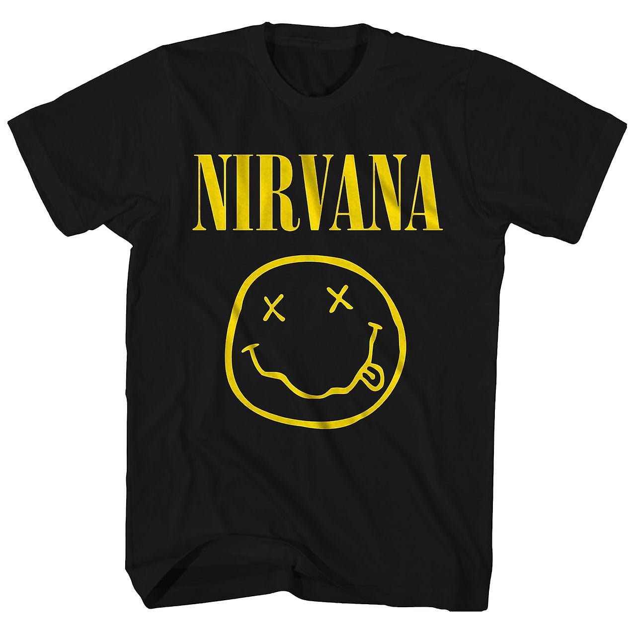 ミュージシャン NIRVANA Smiley Face T-Shirt Nirvana T Shirt Smiley Face Logo One-Sided Nirvana T-Shirt