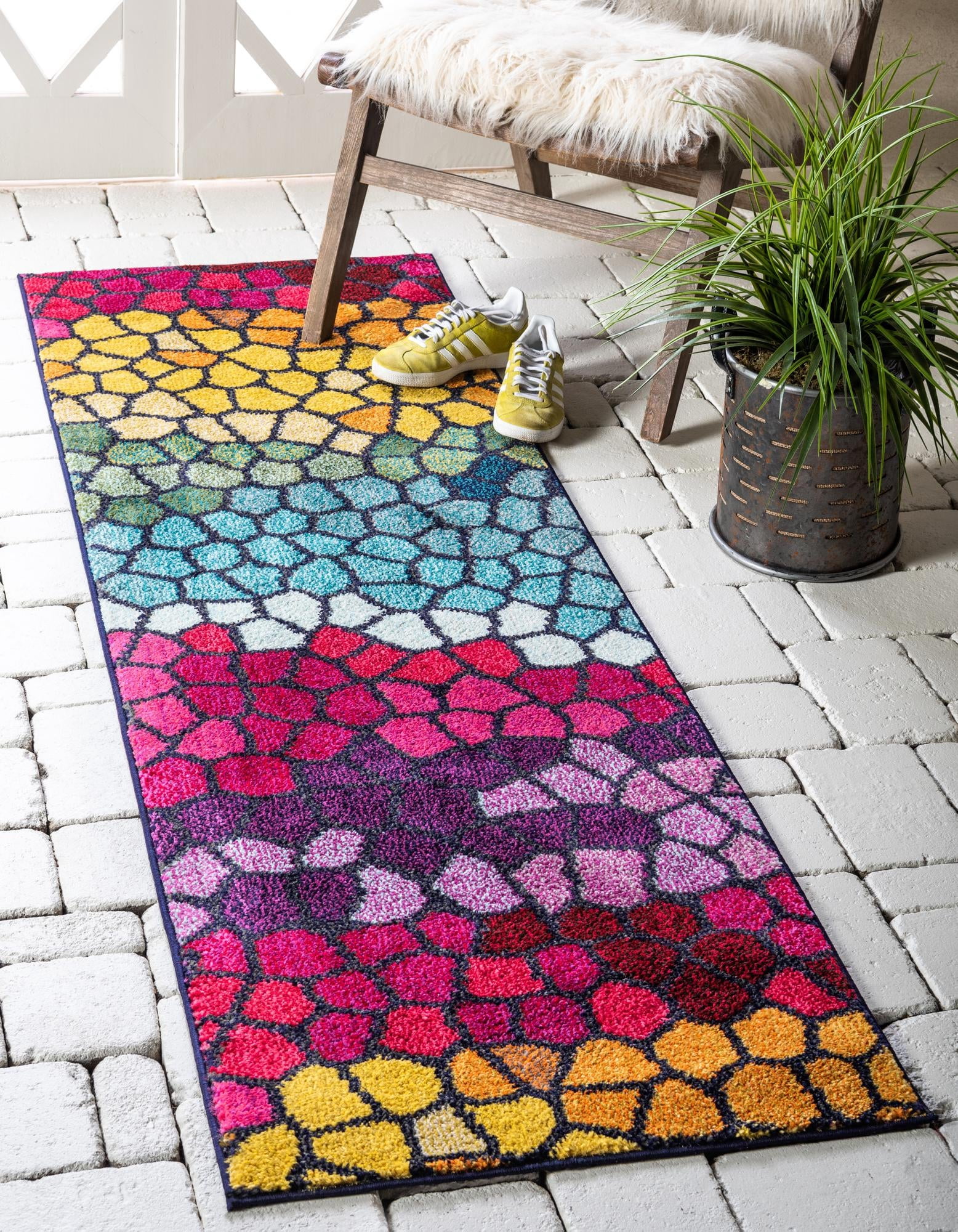 Rugs.com Hyacinth Collection Rug – 6 Ft Runner Multi Medium Rug Perfect ...