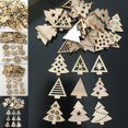 thumbnail image 5 of 100Pcs Christmas Snowflakes Wooden Pendants Xmas Tree Ornaments Home Hanging Decor, 5 of 5