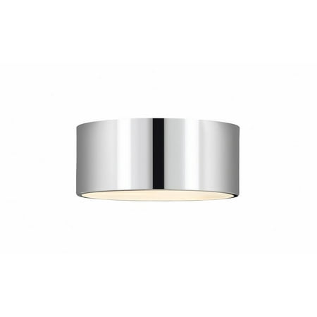 

2302F2-CH-Z-Lite-Harley - 2 Light Flush Mount Chrome Chrome Brushed Nickel Finish with Brushed Nickel Shade