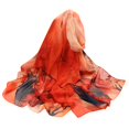 thumbnail image 2 of Lroveb Silk Scarf for Women 160*50Cm Flower Print Long Soft Wrap Scarf Simulation Shawl Scarves Scarf, 2 of 2