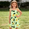 thumbnail image 5 of Amzcrzy Girls Dress 2026 Cute Print Crew Neck Summer Sundresses Spaghetti Strap with Tie Shoulder Bow Ruffled Tiered Dresses Casual Flowy A Line White Midi Dress @6 11 Years, 5 of 9
