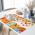 thumbnail image 2 of Orange Fall Thanksgiving Pumpkin Placemats Set of 4, Retro Autumn Maple Leaf Table Mats Washable Heat-Insulation Non-Slip Place Mats for Kitchen Dinner Table Indoor Outdoor Decor,13x19 Inch White, 2 of 9