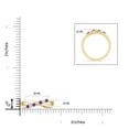 thumbnail image 4 of ANGARA Natural 0.12 Ct. Amethyst with Diamond Classic Ring in 14K Yellow Gold for Women (Ring Size: 10.5), 4 of 9