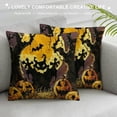 thumbnail image 3 of Halloween Throw Pillow Covers Pillow Cases Vintage Purple Pumpkin Decorative Cushion Cases for Couch Living Room, 3 of 5