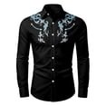 thumbnail image 5 of Gunia Western Cowboy Shirts For Boys Long Sleeve Print Shirt Tops Casual Button Up Blouse Youth T Shirts For Toddler Boys Black 4-5 Years, 5 of 5
