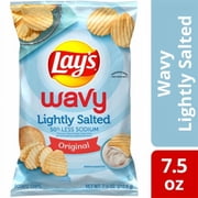 Lay's Lightly Salted Wavy Potato Chips - 7.5 oz