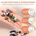 thumbnail image 3 of Piedras preciosas en forma de octágono Uxcell, cristales facetados chapados en plata con gemas de vidrio para manualidades 50pcs 10x14MM blancas, 3 of 6