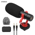 thumbnail image 1 of Andoer Microphone,With 3.5mm Furry Windshield Camera Condenser Camera Video Case Compatible With Windshield Case Compatible Condenser Mic With Compatible With Camera 3.5mm Port Stand And Furry Dsfen, 1 of 6