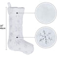 thumbnail image 2 of Fymlhomi Christmas Stockings, 2 Pcs 18 inches Large Snowy Luxury Hanging White Faux Fur Christmas Stocking for Family Holiday Party Christmas Fireplace Decorations (White/Sliver), 2 of 5