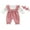 Pink white, variant on Loicainy Baby Toddler Girls Long Sleeve Jumpsuit 3 6 9 12 18 Months Floral Print Fake Two Pieces Patchwork Bow Romper and Cute Headband Set