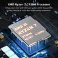 thumbnail image 3 of GMK NucBox KB4 Mini PC AMD Ryzen 7 3750H Processor Radeon Vega 10 Graphics GPU 16GB+512GB Memory Multiple Ports Plug, 3 of 7