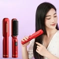 thumbnail image 5 of TOOPTY Rotating Heating Brush Warm Brush Hair Dryer Heated Brushing Brush Heated Styling Brush With Two Replacement Heads, 5 of 9