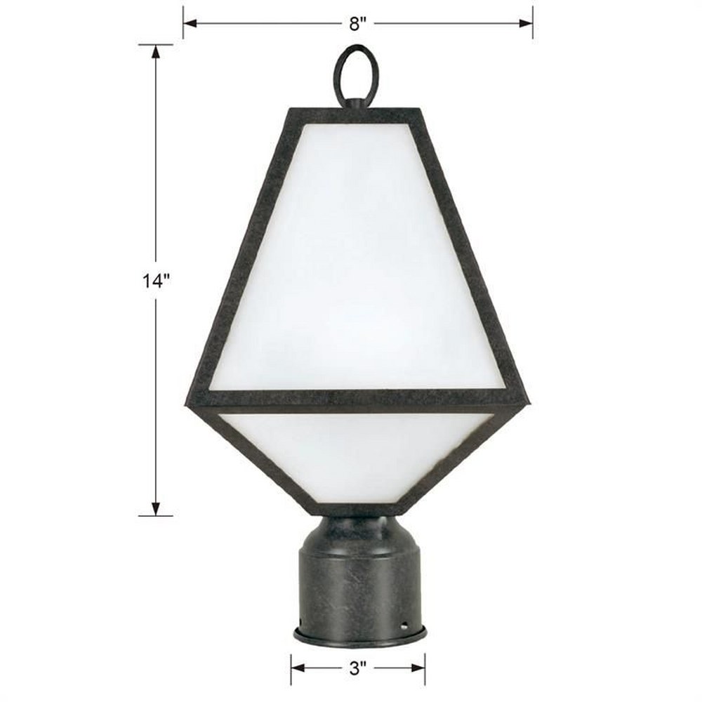 Crystorama Lighting - One Light Outdoor Lantern Post - Outdoor Lantern Post -
