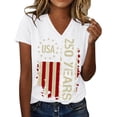 thumbnail image 2 of CAIXIA 250th Anniversary USA Shirt Women American Flag T Shirt 4th of July Patriotic Tees 250 Years America Tops, 2 of 5