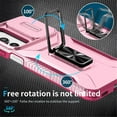 thumbnail image 3 of For Samsung Galaxy A16 Slim Fit Shockproof Hybrid with Slide Camera Cover & Rotated Ring Kickstand, [Military-Grade] Phone Case For Samsung Galaxy A16 6.7",Pink,For Galaxy A16, 3 of 8