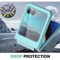 thumbnail image 5 of Cheeroll Heavy Duty Flip Cell Phone Case for Motorola Moto Razr Plus, Green, 5 of 12