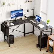 EDX L Shaped Computer Desk Corner Desk, Gaming Table 50 inch PC Writing Study Desk for Home Office Dorm Small Space, Black