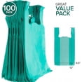 thumbnail image 2 of Stock Your Home Grocery Bags 100 Count Reusable Supermarket Thank You T Shirt Style Suitable for Small Trash Cans, 2 of 7