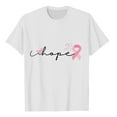 thumbnail image 4 of Kilaqueen Hope Breast Cancer Awareness Shirt for Women Pink Ribbon Graphic Tees Breast Cancer Warrior Short Sleeve Inspirational Blouse Tops, 4 of 4