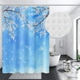thumbnail image 2 of Winter Christmas Fabric Shower Curtains Snowflake Long Waffle Weave Bath Curtain Farmhouse Xmas New Year Shower Curtain for Kids Bathroom Decor Waterproof with Hooks,36x72 Inch, 2 of 6