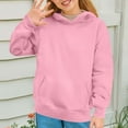 thumbnail image 3 of 5-14 Years Girls And Boys Hooded Sweatshirt Crew Neck Long Sleeve Pullover Kids Fleece Sweatshirts, 3 of 6