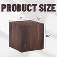 thumbnail image 4 of Lisonu 16-inch Cube End Table, Modern Textured Side Table, Fully Assembled MDF Wood Accent Table for Living Room and Bedroom, Walnut Finish, 4 of 22