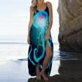 thumbnail image 2 of Vestido sin mangas informal de verano para mujer, vestido suelto con tiras redondas, vestido de playa, vestidos largos bohemios Pompotops ghjkhdj2998, 2 of 5