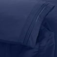 thumbnail image 4 of Lux Decor Collection Queen Bed Sheets Set, 6 Pc Microfiber Bed Sheets, Extra Deep Pocket Queen Fitted Sheet, Flat Sheet & Pillowcases, Navy Blue, 4 of 6