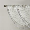 thumbnail image 3 of Madison Park Curtains Diamond Pattern 38 x 46 Modern Curtain Sheer Window Scarf White, 3 of 5