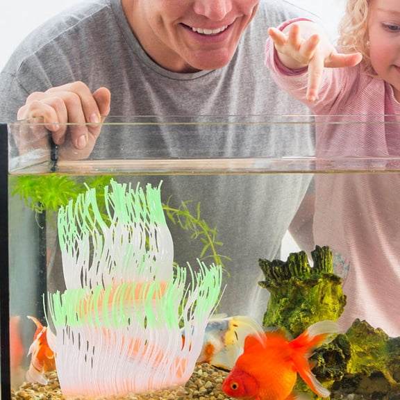 LOLIPPYY Silicone Artificial Coral Aquarium Decoration, Realistic Coral Figurine for Fish Ornament and Aquatic Habitat