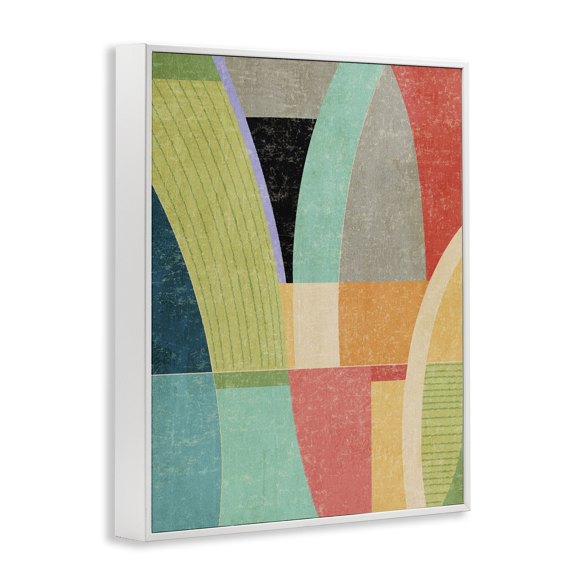 Stupell Industries Retro Geometric Archways White Framed Giclee Art, design by Suzanne Nicoll