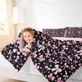 thumbnail image 3 of Manfei Pink Heart Bowtie Full Size Comforter Sets,Polka Dot Bedding Comforter Set,Pink Reversible,3pcs,1 Comforter and 2 Pillowcases, 3 of 7