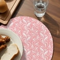 thumbnail image 3 of Spring Flowers Round 15 Inch Placemats Set of 8, Country Retro Floral Botanical Pink HeatResistant Non Slip Place Mats for Dining Table, Wipeable Braided Kitchen Table Mats for Housewarming, 3 of 9
