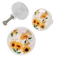 thumbnail image 2 of 4 Pcs Sunflower Knobs for Kitchen Cabinet Cupboard Dresser Bookcase Drawer Pulls Handles Round Home Decor, 2 of 5