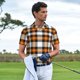 thumbnail image 3 of Fotbe Orange Plaid Camiseta Polo de Golf para Hombre con Estampado – Camisa Deportiva Transpirable con Cuello Abotonado-Small, 3 of 6