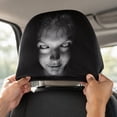 thumbnail image 7 of 2 PCS Car Headrest Cover, Funny Scary Monster Face Black Head Rest Cover, Soft Polyester Fabric Stretchy Washable Headrest Protector Universal Fit to All Car Suvs Truck Van, 7 of 7