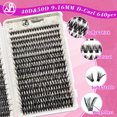 thumbnail image 4 of Marsfarmer 640pcs Lash Clusters Kit - 9-16mm 40D+50D D Curl Individual Lashes Clusters, DIY False Eyelashes Clusters Extension, Natural Fluffy Lashes Extension with Lash Cluster Applicator Tweezer, 4 of 7