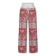 thumbnail image 4 of ICHUANYI Clearance Women's Spring/Summer High Waist Pants Printed Fashion Flower Print Waist Wide Leg Pants(Red, XXL) ICHUANYI WER2023081006652, 4 of 6