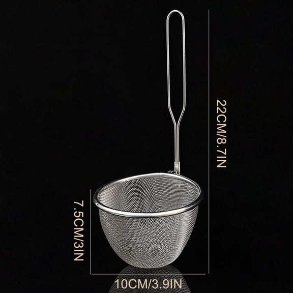 Spaghetti Strainer Spoon, Stainless Steel Food Strainer Noodle Strainer with Handle Stainless Steel Colander Ramen Spoon Boiled Spicy Noodles Net French Fries French Fries Basket