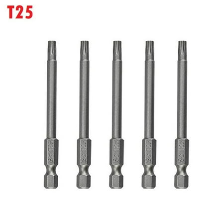 

5Pcs T6-T40 Magnetic Head Torx Screwdriver Bit 75Mm Security Tamper Proof Star