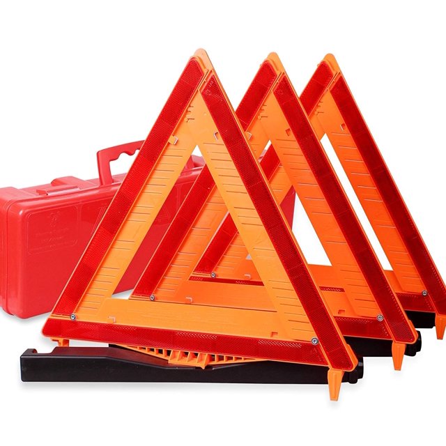 Troy Safety Warning Triangle DOT Approved Road Side Emergency Kit (4 Sets of 12 pcs)