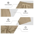 thumbnail image 6 of Men Summer Casual Lightweight Cargo Shorts with -Pocket Utility Design for Everyday WearKhakiXL, 6 of 6