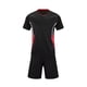 thumbnail image 2 of Conjuntos de blusas y camisas de manga corta con cuello en V. Conjunto de traje de fútbol de color sólido para niños para juegos deportivos universitarios, partidos de rendimiento, uniformes de entren, 2 of 5