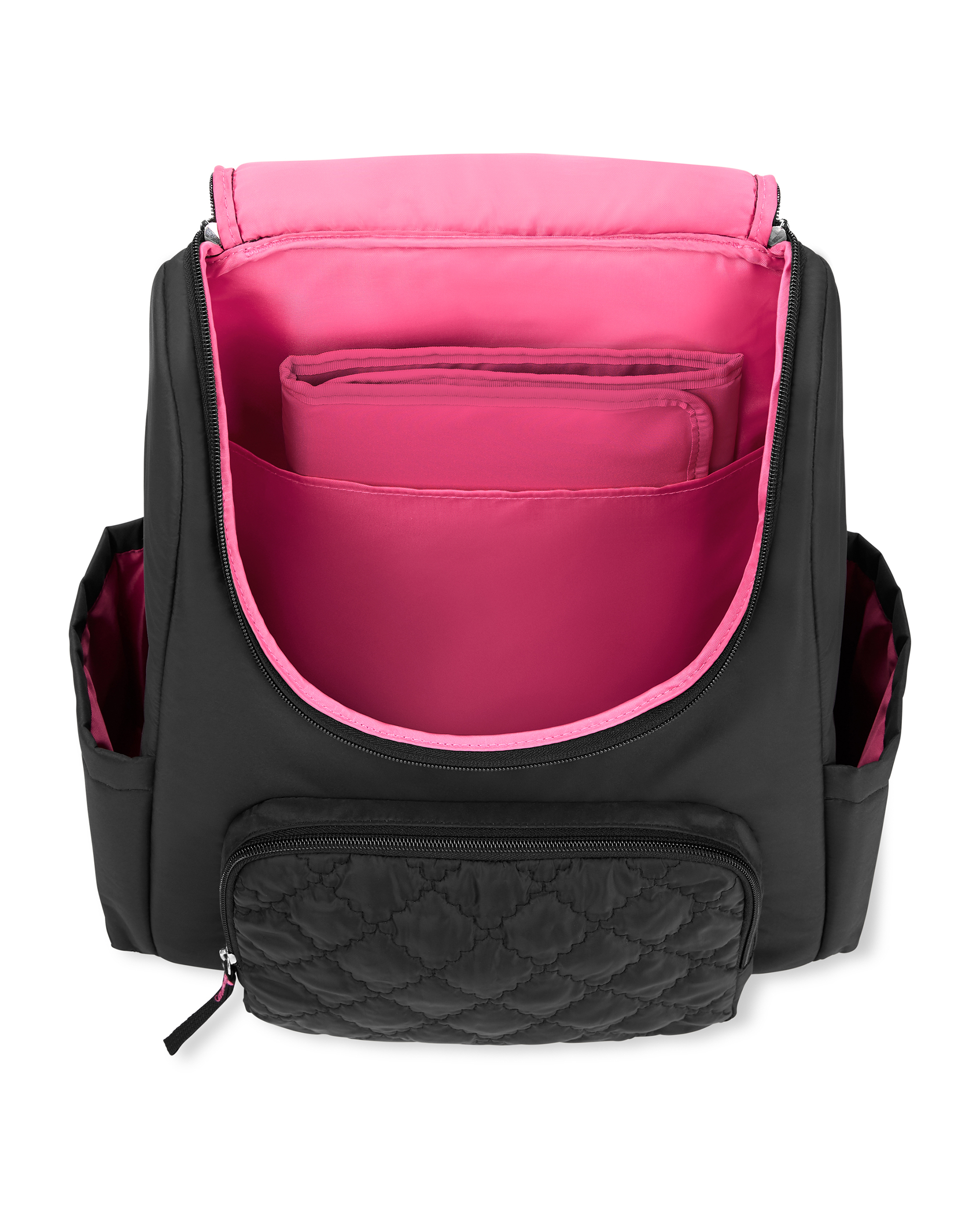 Child of Mine by Carter's Changing Pad Included Backpack Diaper Bag, Black Quilted - image 5 of 12
