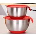 thumbnail image 3 of Cuenco de Cocina de material acero Inoxidable con Tapa, Asa, de Medición, Capacidad de 5 para Mezcr, s, Hornear, , Utensilios de 20 centímetros perfecl Tazón para mezclar de acero inoxidable, 3 of 6