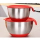 thumbnail image 3 of Juego de bol para mezclar de acero inoxidable con tapa, recipiente para alimentos y almacenamiento. 20 centímetros, 3 of 6