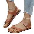 thumbnail image 3 of YOUYEDIAN Women's Sandals Summer Slip on Beach Comfortable Slippers Non Slip Casual Orthopedic Flat Shoes (Brown), 3 of 5