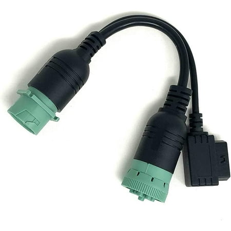 AccuGPS - 9 Pin Y-Cable to OBD 2 Extension Splitter 9 Pin J1939 Male & Female to 16 Pin Adapter | for Trucks & Cars